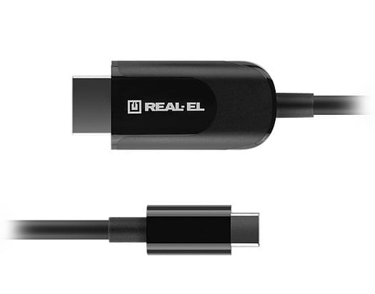 Фото - Кабель REAL-EL CHD-180 USB Type-C to HDMI 1.8m Black (EL123500044)