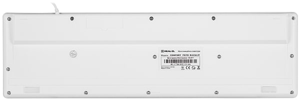 Фото - Клавіатура дротова REAL-EL Comfort 7070 White USB