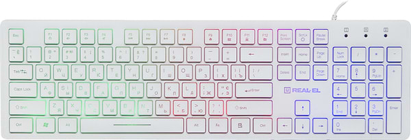 Фото - Клавіатура дротова REAL-EL Comfort 7070 White USB