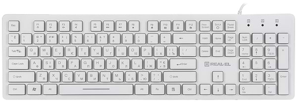 Фото - Клавіатура дротова REAL-EL Comfort 7070 White USB
