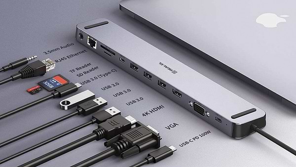 Фото - Хаб USB REAL-EL CQ-1000 Space Grey (EL123110005)