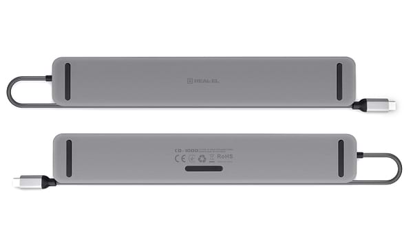 Фото - Хаб USB REAL-EL CQ-1000 Space Grey (EL123110005)