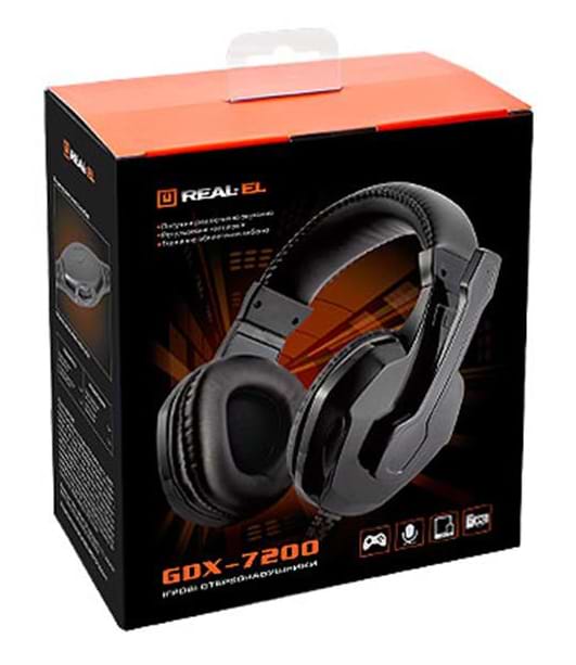 Фото - Гарнитура проводная игровая REAL-EL GDX-7200 Black