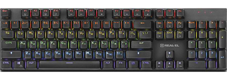 Фото - Клавиатура проводная REAL-EL M 13 Grey USB (EL123100045)