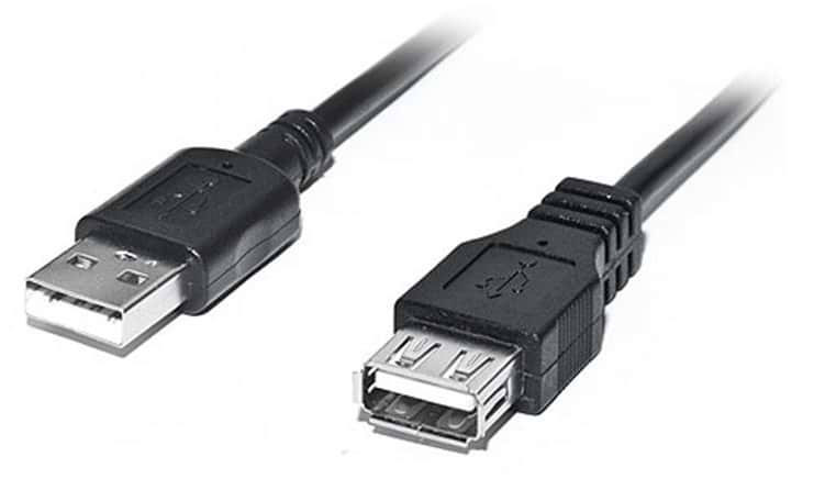 Кабель USB type A - USB type A REAL-EL Pro USB2.0 AM-AF 2m Black (EL123500028)