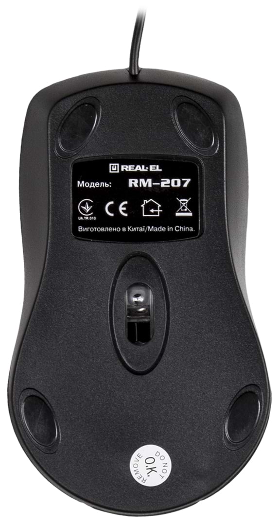Фото - Мышь проводная REAL-EL RM-207 USB Black