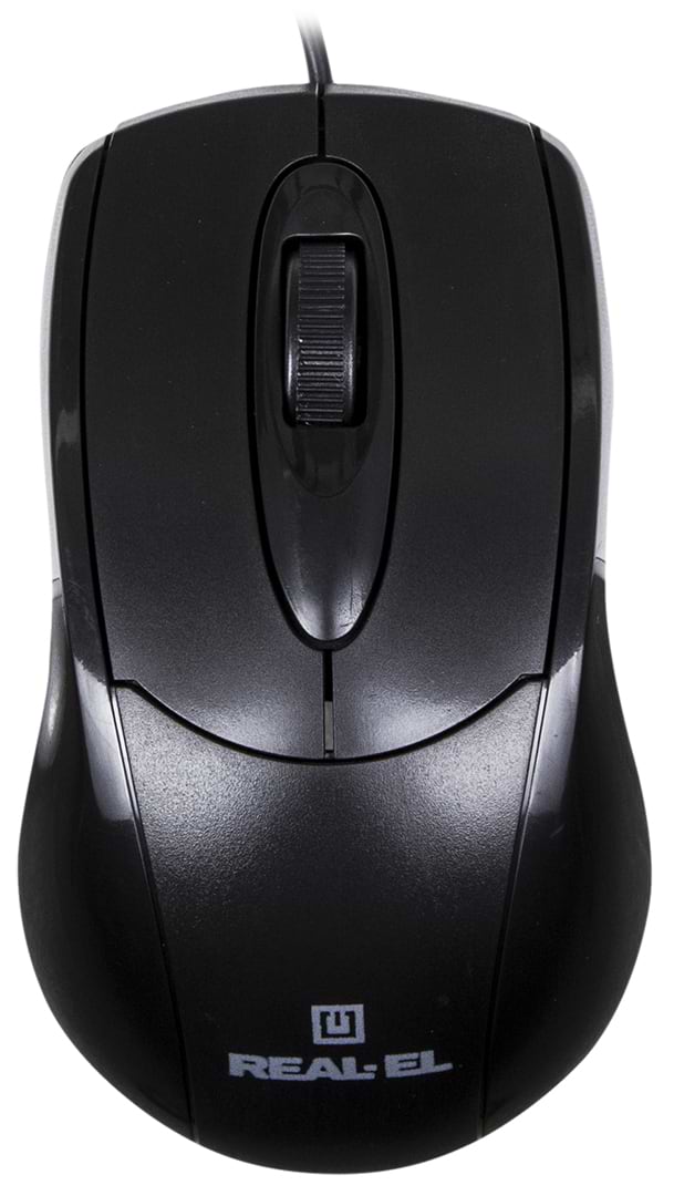 Миша дротова REAL-EL RM-207 USB Black - Фото 1