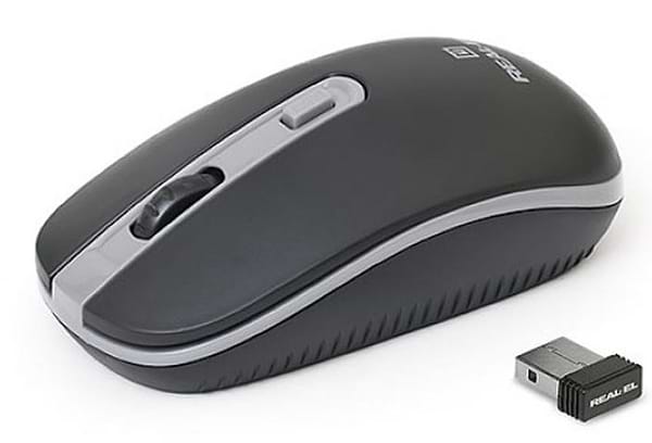 Фото - Мышь беспроводная REAL-EL RM-303 Black-Grey USB