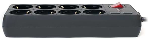 Фото - Мережевий фільтр REAL-EL RS-8 Protect USB 3.0m Black