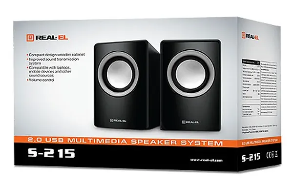 Фото - Компьютерная акустика обычная 2.0 REAL-EL S-215