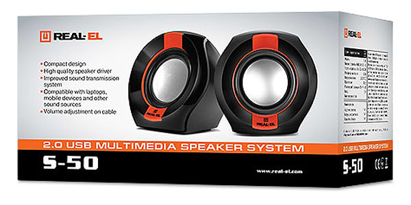Фото - Комп'ютерна акустика звичайна 2.0 REAL-EL S-50