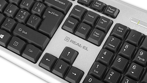 Фото - Клавіатура дротова REAL-EL Standard 507 Silver USB