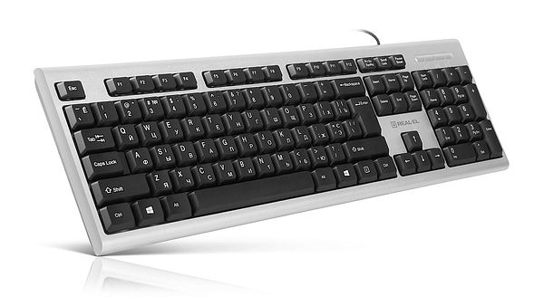 Фото - Клавіатура дротова REAL-EL Standard 507 Silver USB