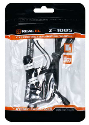 Фото - Наушники вкладыши REAL-EL Z-1005 Black/White