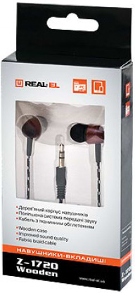 Фото - Навушники вкладиші REAL-EL Z-1720 Wooden