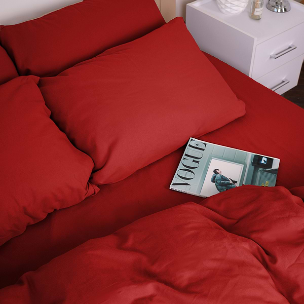 Фото - Простынь двуспальная MirSon Фланель 009 Red 180x190 см (2200009651960)