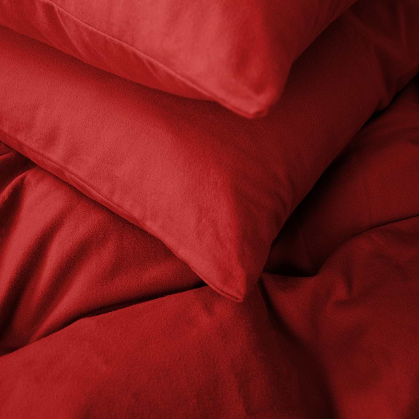 Фото - Простынь двуспальная MirSon Фланель 009 Red 180x190 см (2200009651960)