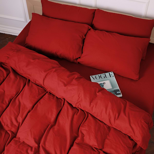 Фото - Простынь двуспальная MirSon Фланель 009 Red 180x190 см (2200009651960)