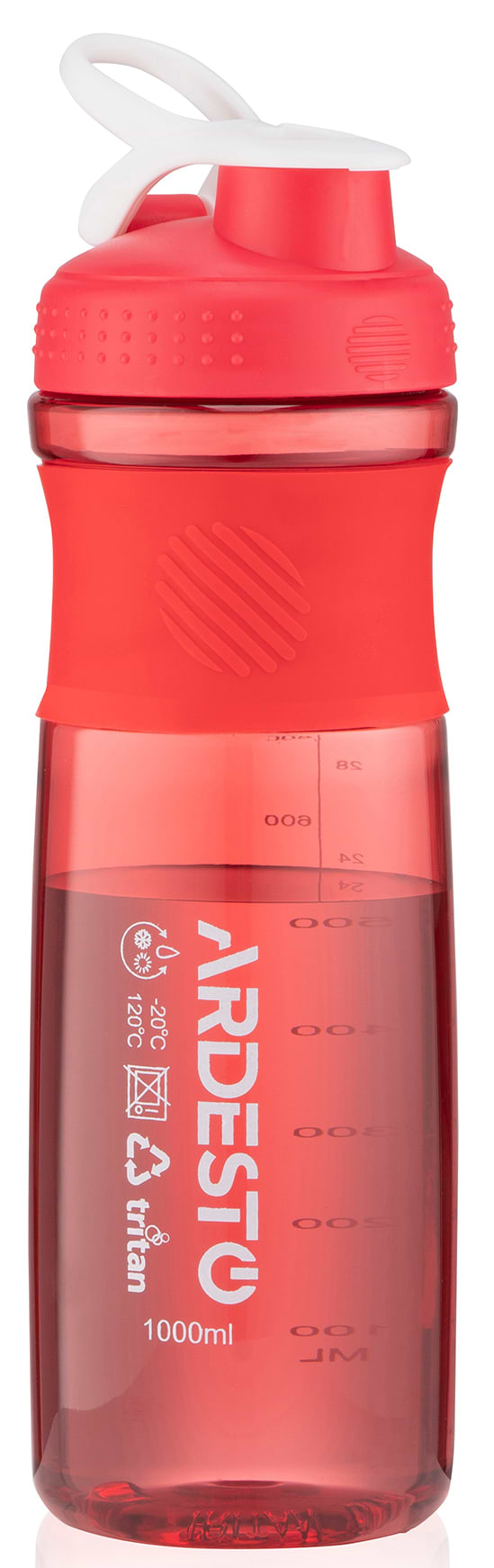 Фото - Пляшка для води Ardesto Smart Bottle 1000 мл Red (AR2204TR)