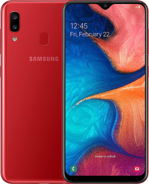 Фото - Смартфон Samsung Galaxy A20 3/32Gb Red (SM-A205FZRV)