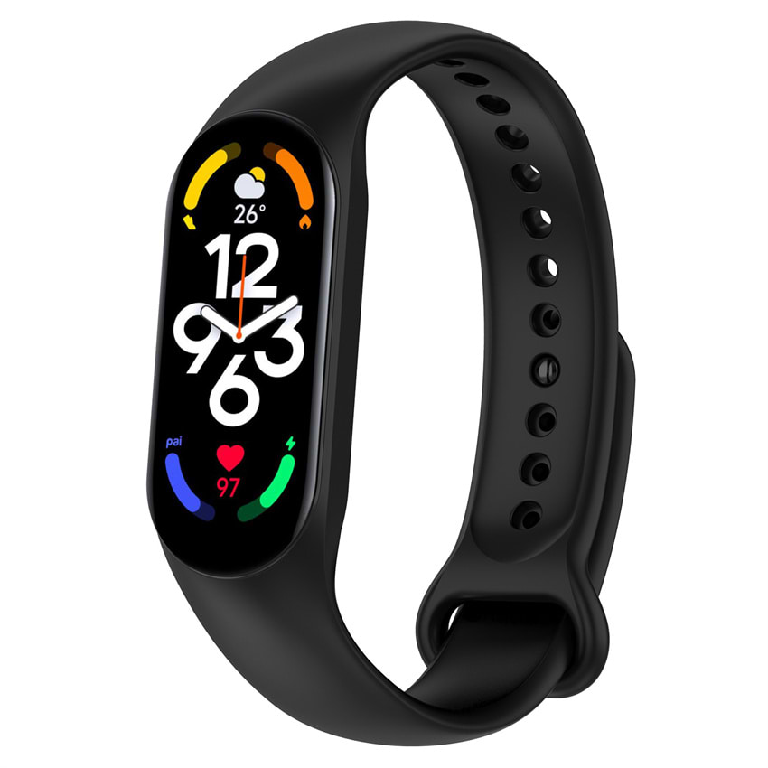 Ремешок для фитнес-браслета BeCover for Xiaomi Mi Smart Band 7 Black (707476) - Фото 1