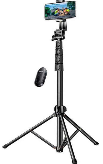 Штатив UGREEN LP680 Selfie Stick Tripod with Bluetooth Remote Black (15609) - Фото 1