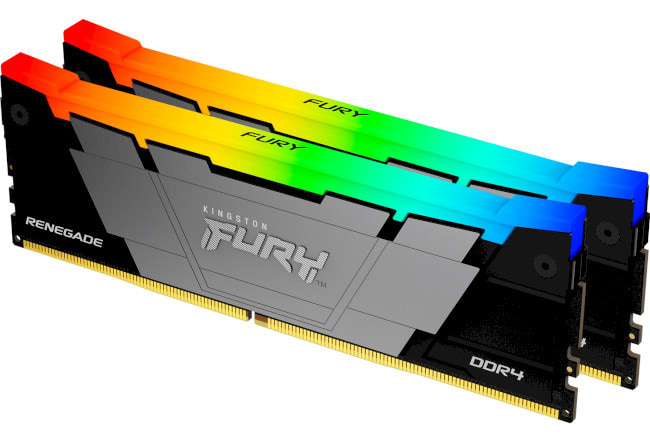 Память DDR Kingston Fury Renegade RGB DDR4 2х32GB/3200 (KF432C16RB2AK2/64)