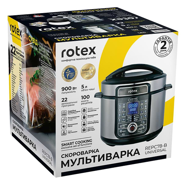 Фото - Мультиварка-скороварка Rotex REPC78-B Universal