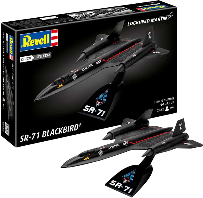 Набір для моделювання техніки Revell модель літак Lockheed SR-71 Blackbird 1:110 (RVL-03652)