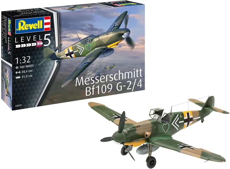 Набір для моделювання техніки Revell модель літак Messerschmitt Bf109 G-2/4 1:32 (RVL-03829)