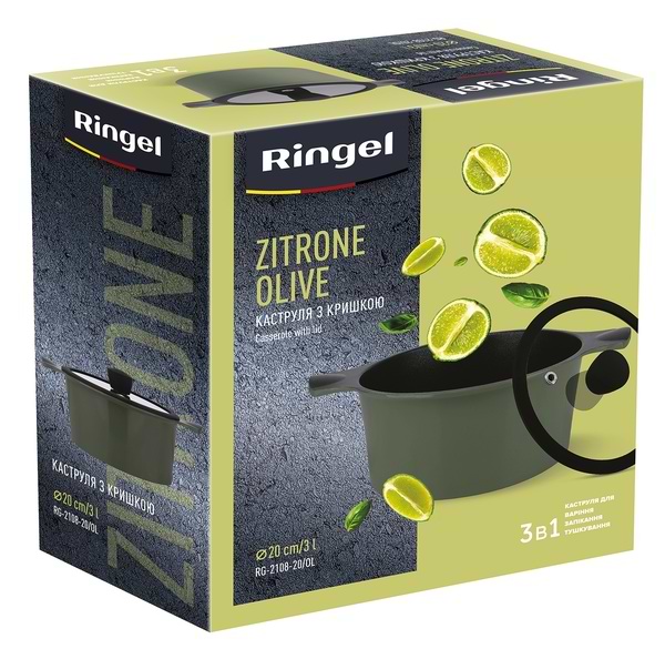 Фото - Кастрюля Ringel Zitrone Olive 20x9.5 см (RG-2108-20/OL)