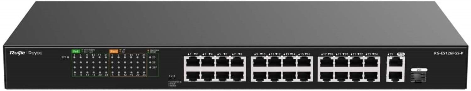 Коммутатор локальної мережі (Switch) Ruijie Reyee RG-ES126FGS-P