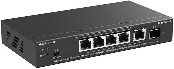 Фото - Коммутатор локальної мережі (Switch) Ruijie Reyee (RG-ES206MG-P)