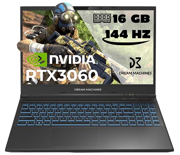 Фото - Ноутбук ігровий Dream Machines RG3060-15 (RG3060-15UA26) Black