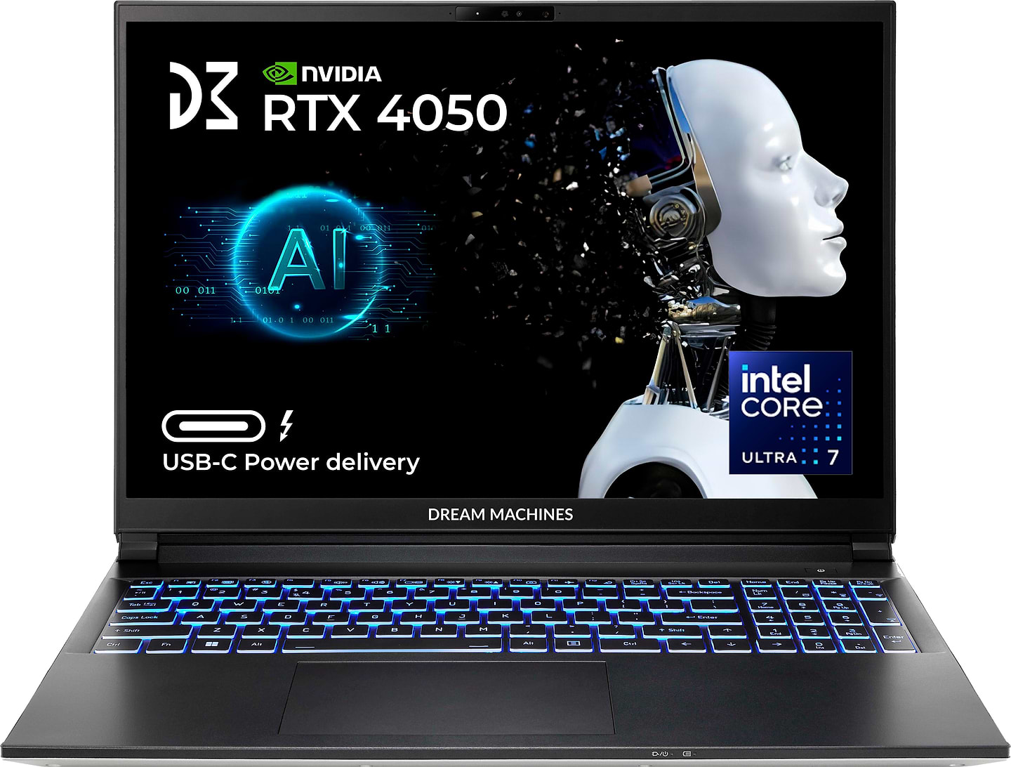 Ноутбук игровой Dream Machines RG4050-16 (RG4050-16UA26) Black - Фото 1