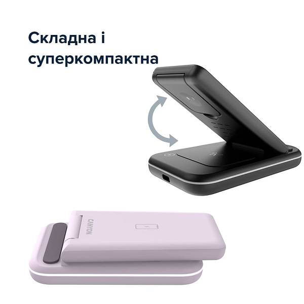 Фото - Беспроводное зарядное устройство Canyon WS-304 3 в 1 QI Iced Pink (CNS-WCS304IP)