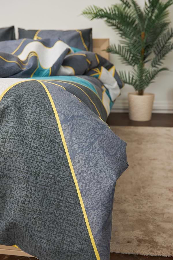 Фото - Комплект постільної білизни Moon&Star 160х220х2 нав. 2х40х60 Triangles Мікросатин Premium (MS-820001488)