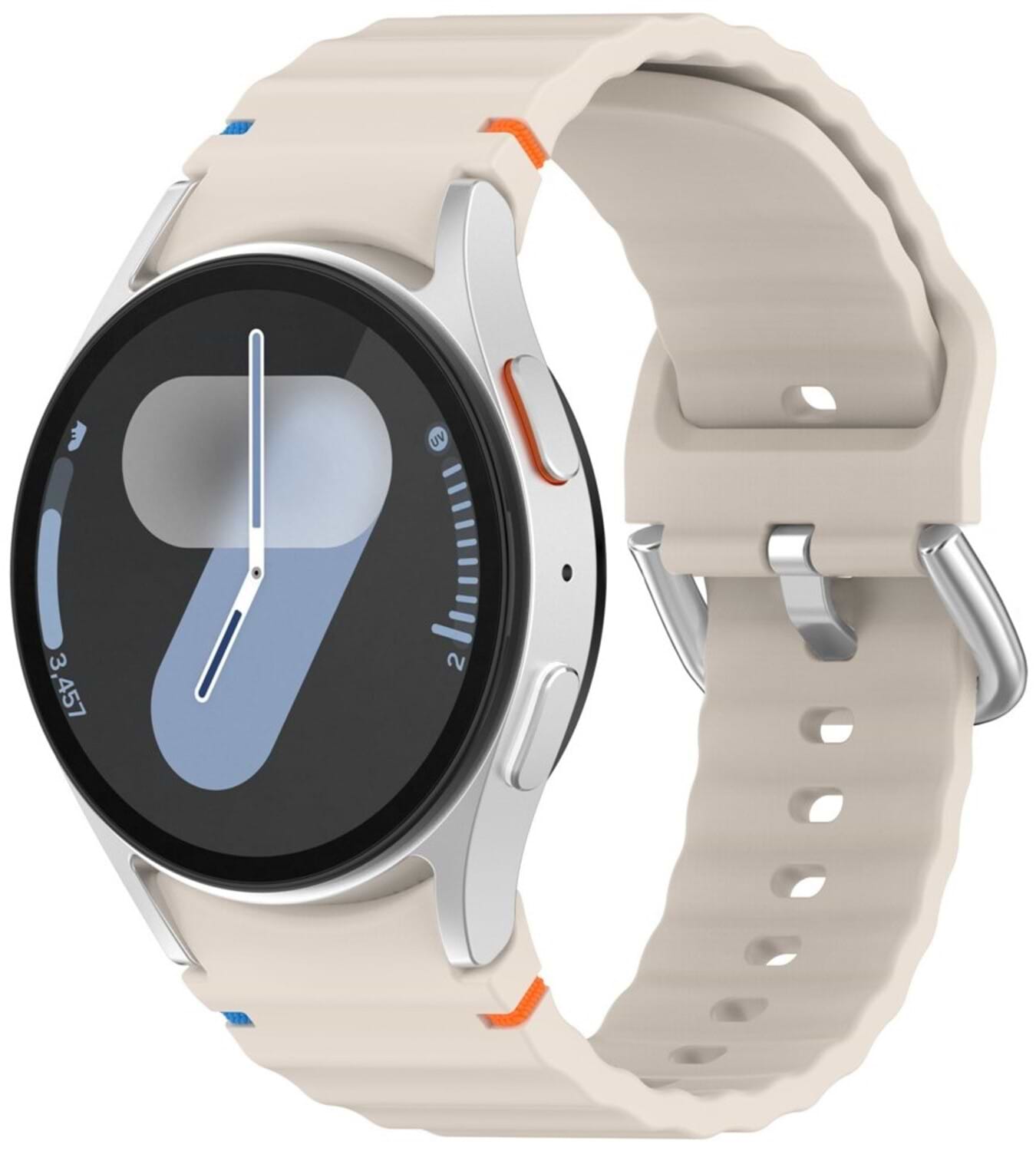 Ремінець для смарт-годинника BeCover Ribbed Tape (20mm) for Samsung Galaxy Watch 7 (40/44mm) / 7 FE / 6 / 6 Classic / 5 / 5 Pro / 4 / 4 Classic / Watch 3 (41mm) Cream (712039)