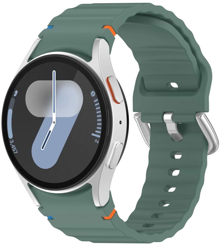 Ремешок для смарт-часов BeCover Ribbed Tape (20mm) for Samsung Galaxy Watch 7 (40/44mm) / 7 FE / 6 / 6 Classic / 5 / 5 Pro / 4 / 4 Classic / Watch 3 (41mm) Dark Green (712041) - Фото 1