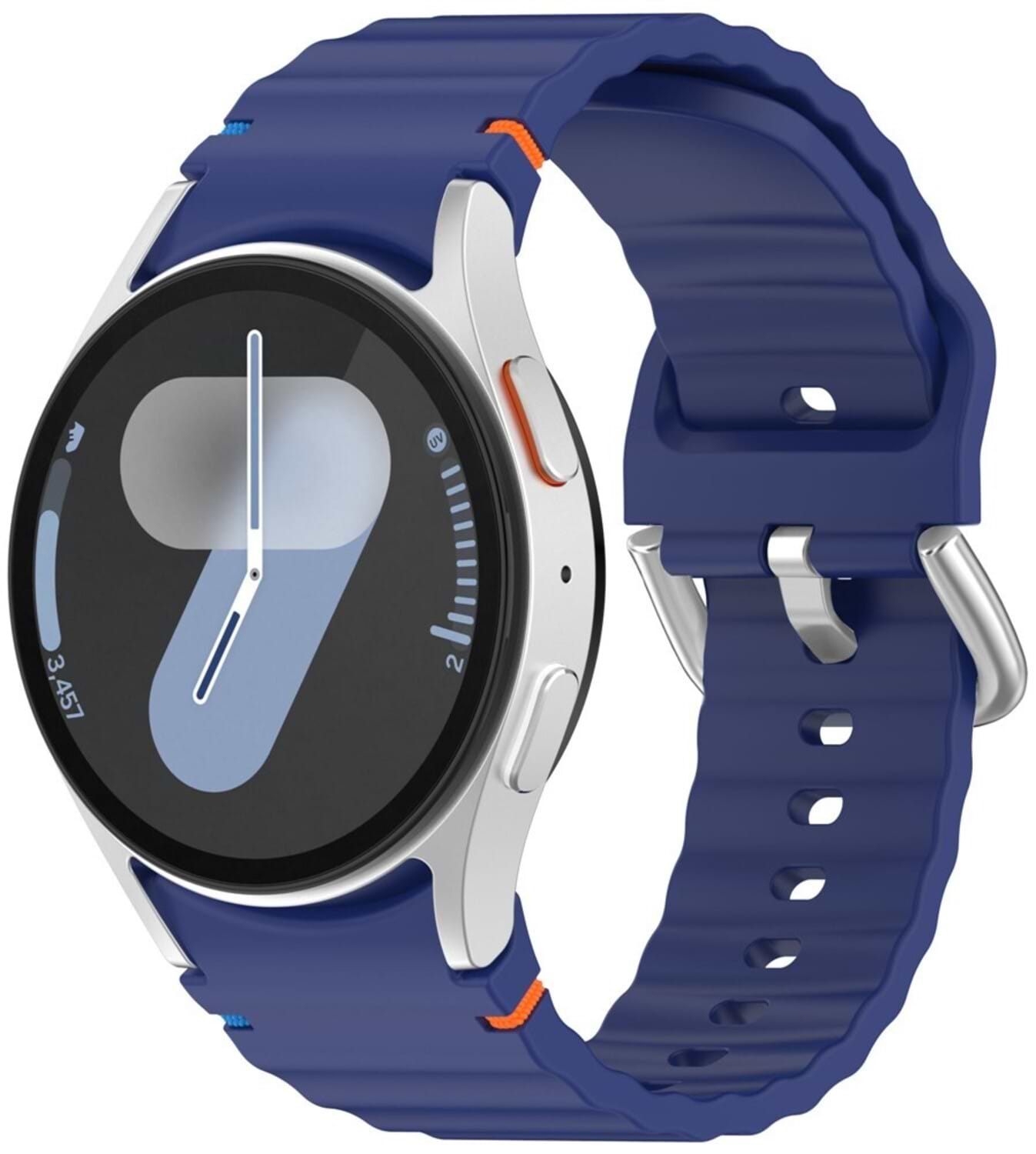 Ремешок для смарт-часов BeCover Ribbed Tape (20mm) for Samsung Galaxy Watch 7 (40/44mm) / 7 FE / 6 / 6 Classic / 5 / 5 Pro / 4 / 4 Classic / Watch 3 (41mm) Deep Blue (712040) - Фото 1