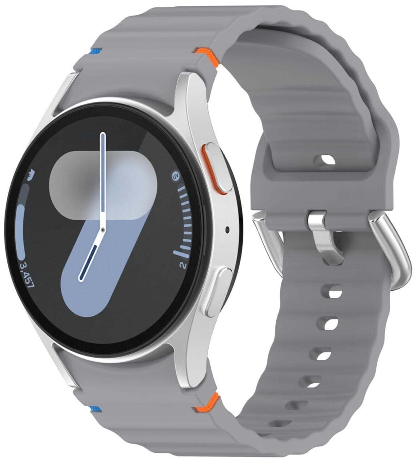 Ремешок для смарт-часов BeCover Ribbed Tape (20mm) for Samsung Galaxy Watch 7 (40/44mm) / 7 FE / 6 / 6 Classic / 5 / 5 Pro / 4 / 4 Classic / Watch 3 (41mm) Gray (712042) - Фото 1