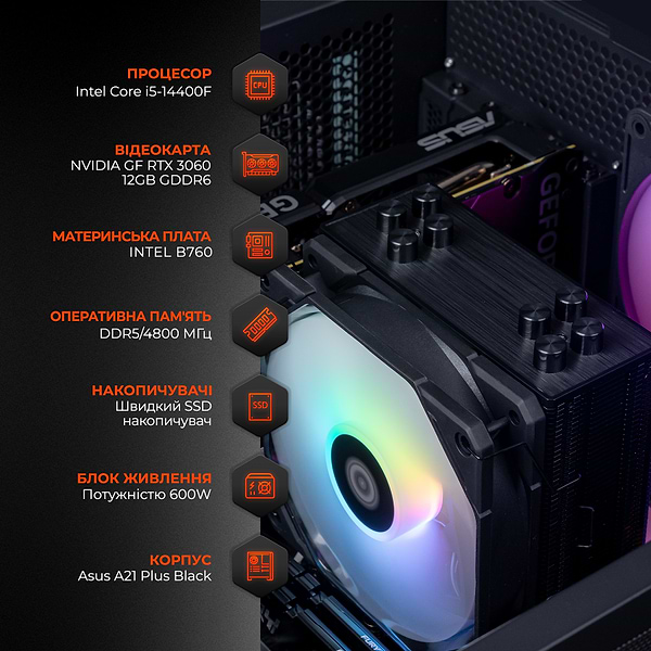 Фото - Системний блок Expert PC Ultimate (I14400F.32.S1.3060.A6202)