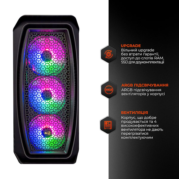 Фото - Системний блок Expert PC Ultimate (I12100F.08.S5.1650.A6070)