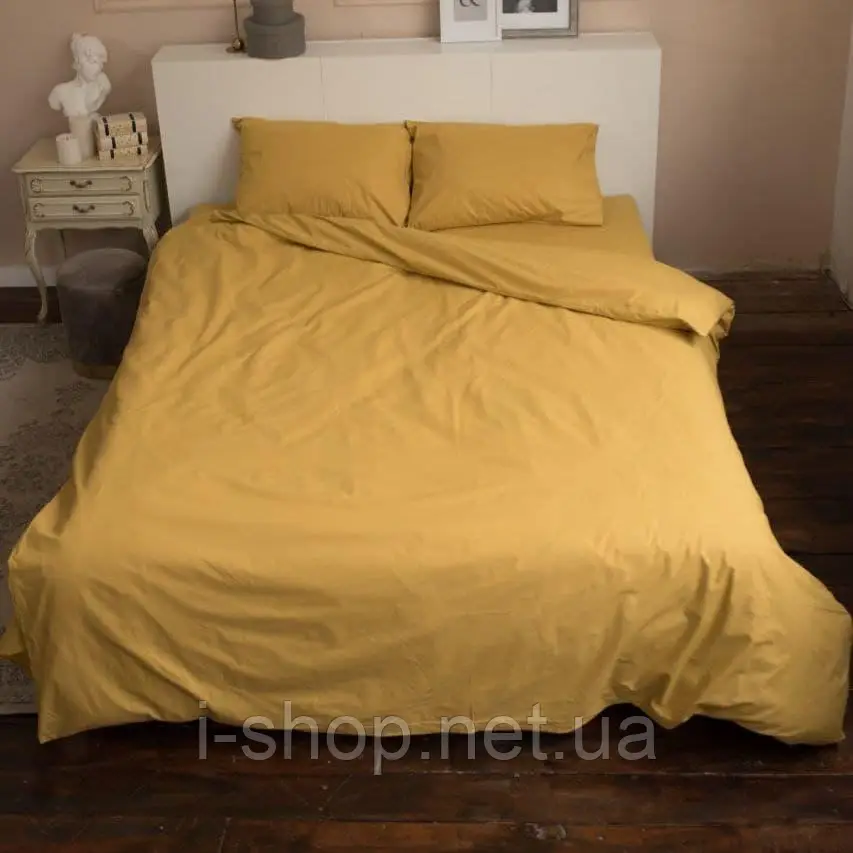 Комплект постільної білизни Richman 180х215 см +нав. 70х70 см 2 шт. гірчичний (R00000060434)
