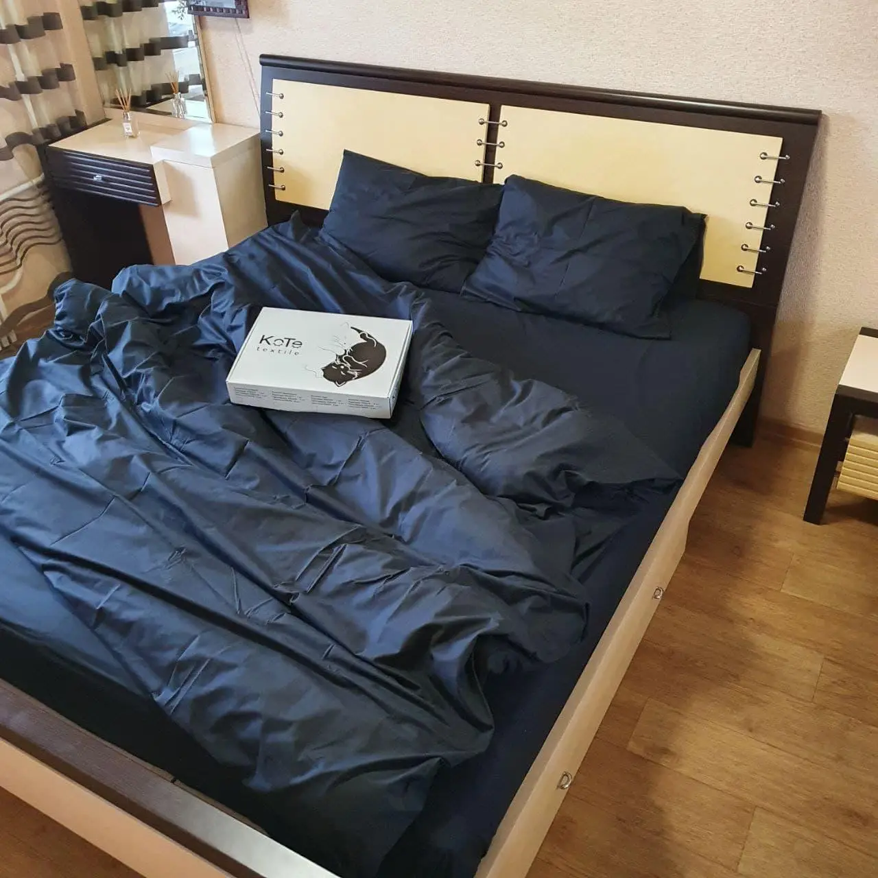 Комплект постельного белья Richman 200х220 см +нав. 70х70 см 2 шт. с резинкой черный (R00000060376)