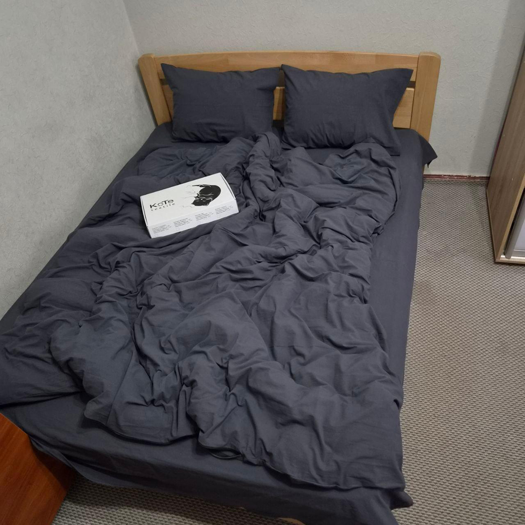 Комплект постельного белья Richman 155х215 см +нав. 50х70 см 2 шт. графитовый (R00000060269)
