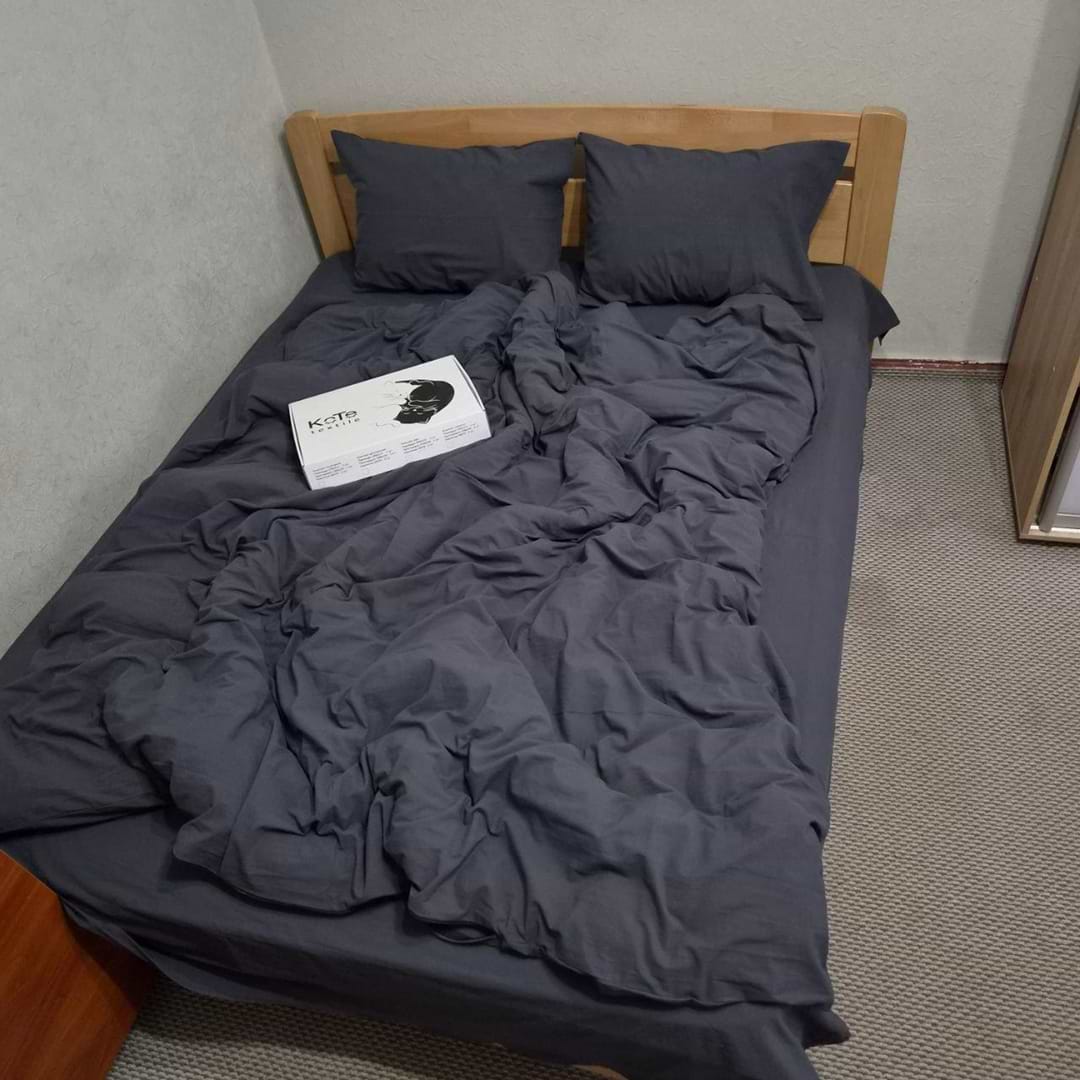 Комплект постельного белья Richman 150х215 см +нав. 50х70 см 2 шт. графитовый (R00000060281)