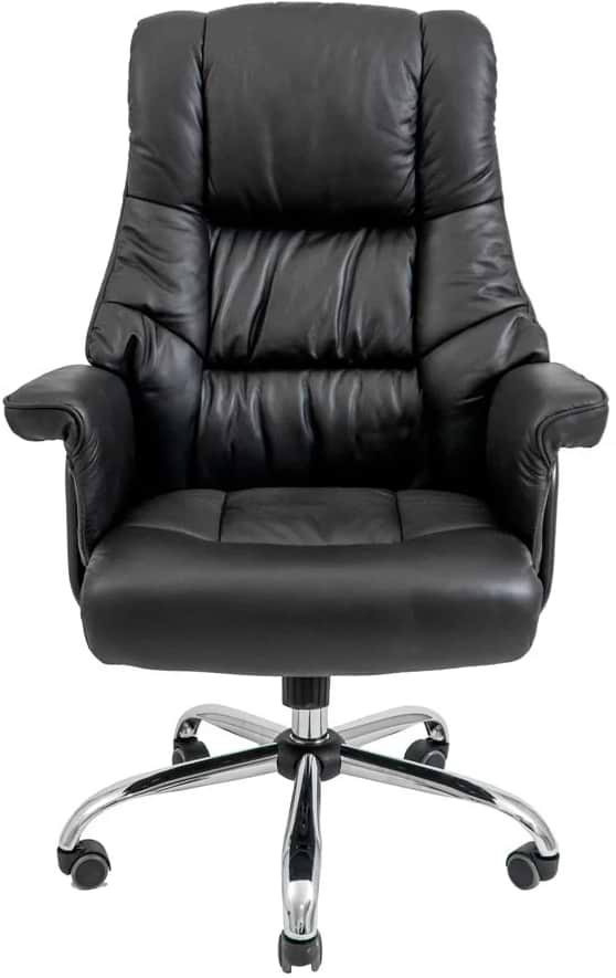 Фото - Кресло офисное Richman Конгресс Хром M-2 Широкий (Anyfix Wide) Кожа Люкс Черная