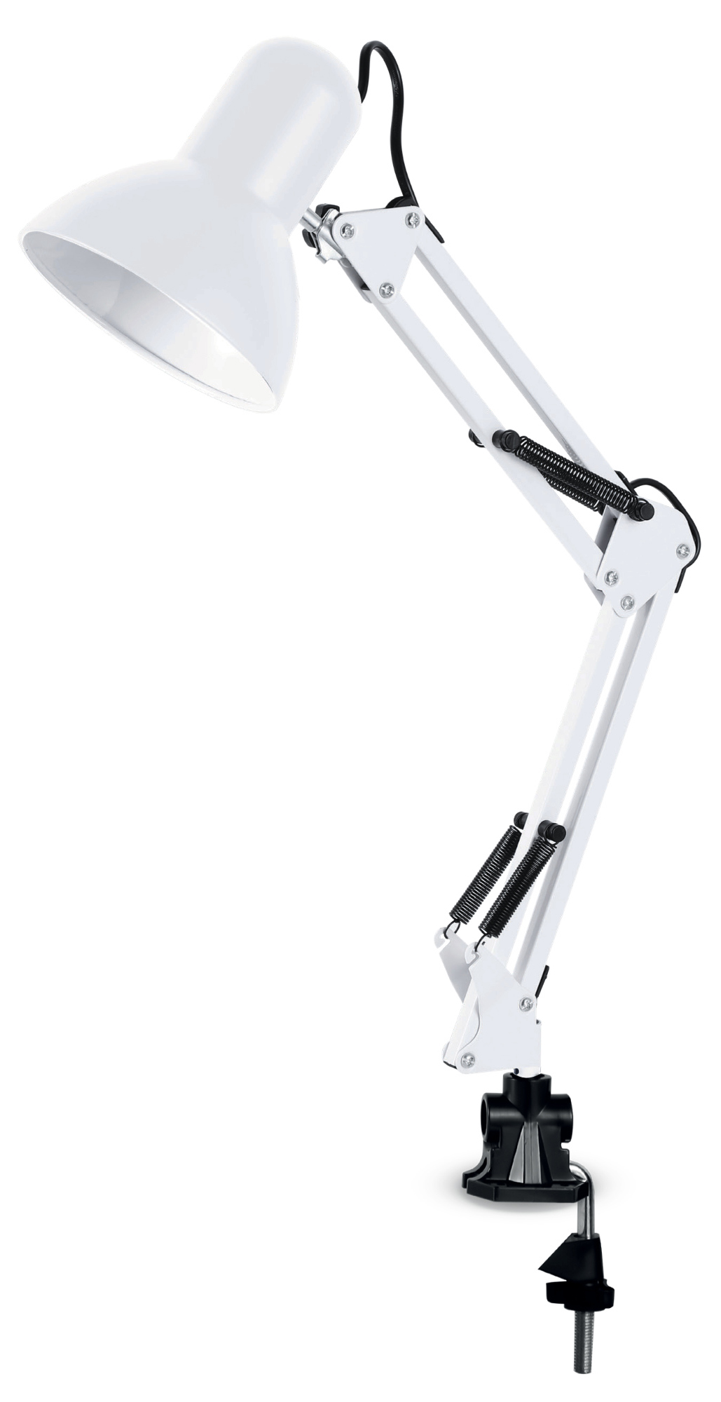 Настільна лампа Євросвітло Ridy-027 STD-01 E27 зі струбциною Біла (000060193)