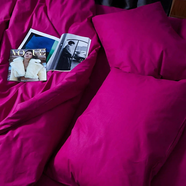 Фото - Комплект постільної білизни Moon&Star Бязь Gold Люкс «Crimson Elegance» 143х210 см нав. 4х70х70 (MS-820006249)